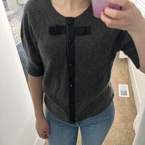 Robert Rodriguez 100% Cashmere short sleeve cardigan sweater size L